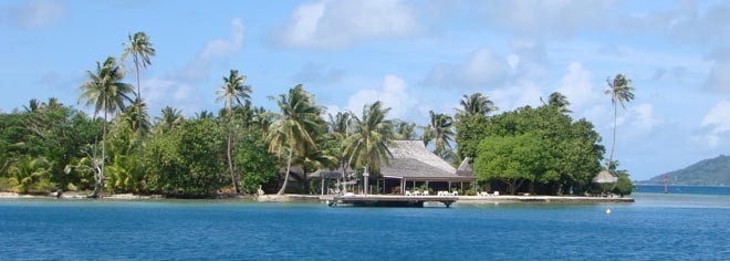 Taravana ’Yacht Club’ on Taha’a Island - a welcoming hand out for roving sailors ©  SW